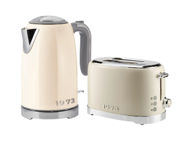 Set bouilloire avec grille-pain rétro crème SILVERCREST®