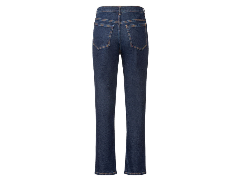 Jean bleu foncé à taille haute.