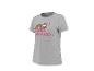 Grijs T-shirt met een slapende luiaard en roze tekst 'MORE SNOOZING'.