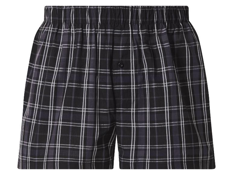 Boxer pour homme à carreaux noirs et blancs avec taille élastique