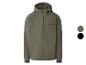 Veste softshell à capuche pour homme en vert olive et noir