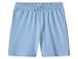 Shorts bleu clair avec taille élastique.