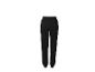 Zwarte joggingbroek met elastische tailleband en enkelboorden, achteraanzicht.