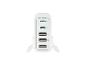 Chargeur USB blanc avec deux ports Type-C et trois Type-A, max 30.5W.