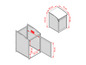 Twee houten opbergbakken met afmetingen in centimeters.