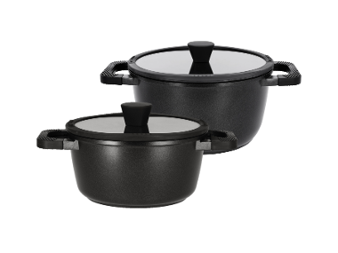Set de 2 casseroles en fonte d'aluminium SILVERCREST®