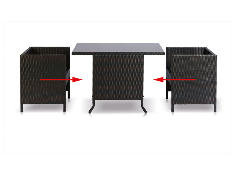 Ga naar volledige schermweergave: LIVARNO home Wicker balkonset, 3-delig - afbeelding 6