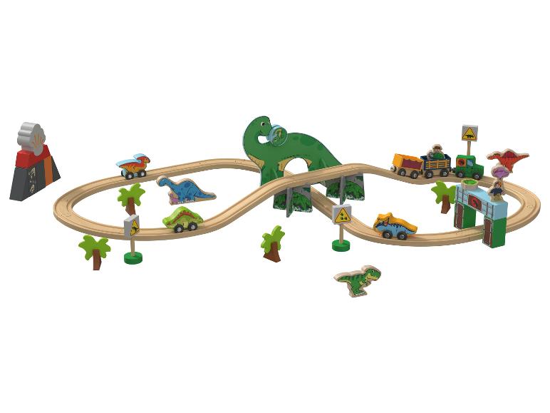PLAYTIVE Set de chemin de fer en bois dino parc ou ferme Playtive PLAYTIVE Set de chemin de fer en bois dino parc ou ferme Playtive