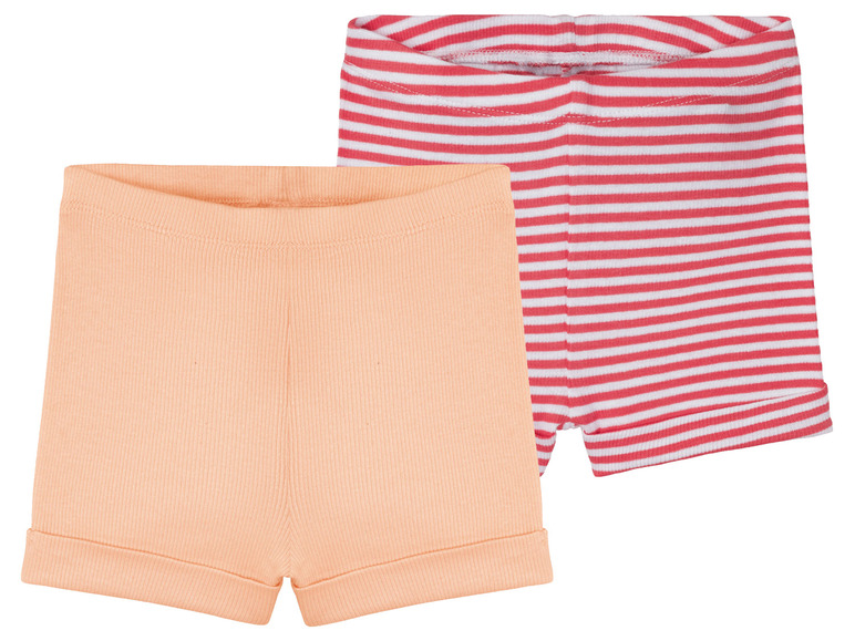Aller en mode plein écran Set de 2 shorts bébé en un mélange de coton - Photo 2