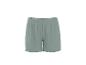 Dames shorts in saliegroen met een gegolfde zoom.