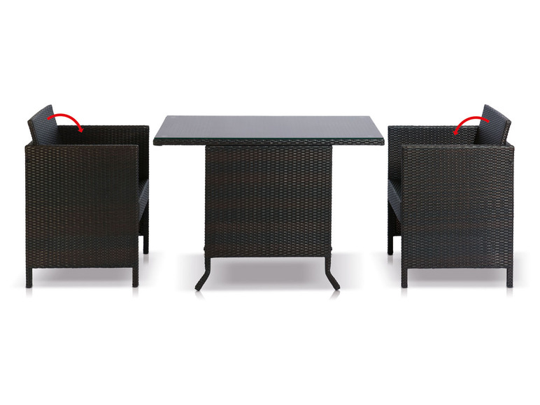 Ga naar volledige schermweergave: LIVARNO home Wicker balkonset, 3-delig - afbeelding 5