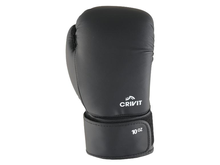Gants de boxe noirs Crivit de 10 onces.