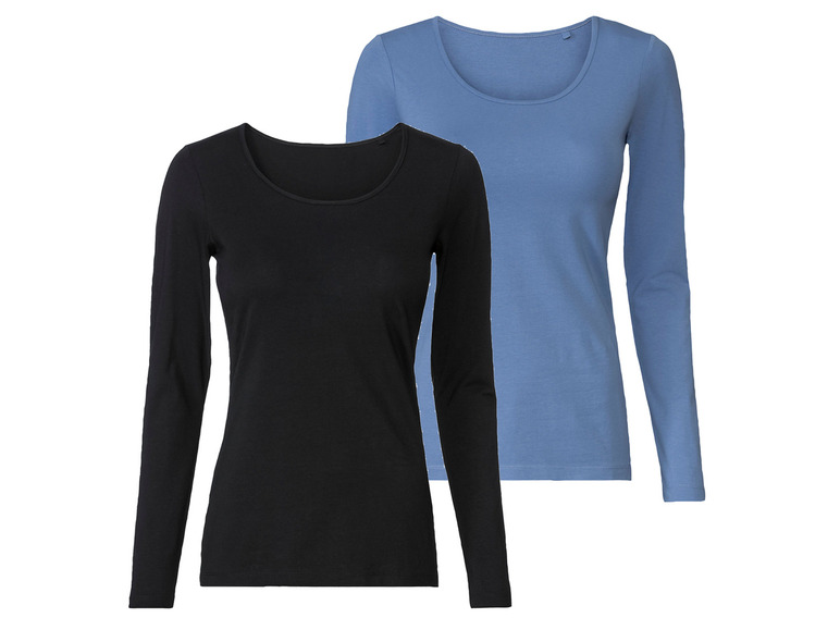 Ga naar volledige schermweergave: esmara® Set van 2 shirts met lange mouwen van een katoenmix - afbeelding 2