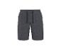 Shorts gris foncé avec cordon de serrage à la taille.