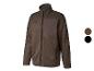 Veste polaire marron pour homme avec poche poitrine et fermeture éclair noire