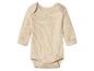 Beige geribde romper met lange mouwen