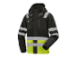 Veste Parksafe noire avec bandes réfléchissantes.