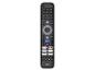 Une télécommande noire avec des boutons pour les chiffres, la navigation, la télévision en direct, Netflix, YouTube et Prime Video.