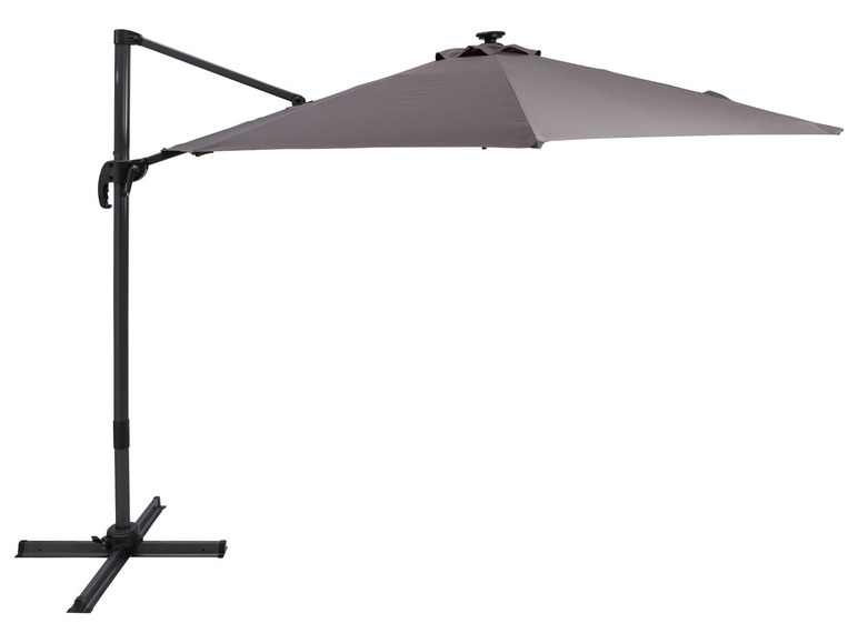Ga naar volledige schermweergave: LIVARNO HOME Zwevende parasol met ledverlichting, Ø 300 cm - afbeelding 1