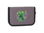 Une trousse grise avec un motif Lego Ninjago.