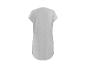 Grijs dames longline T-shirt met korte mouwen, achteraanzicht