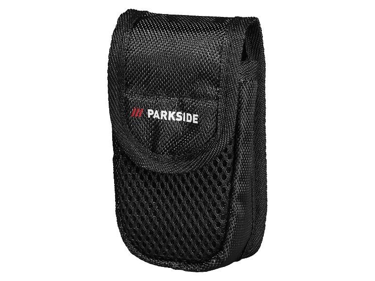 Zwarte Parkside telefoonhoes.