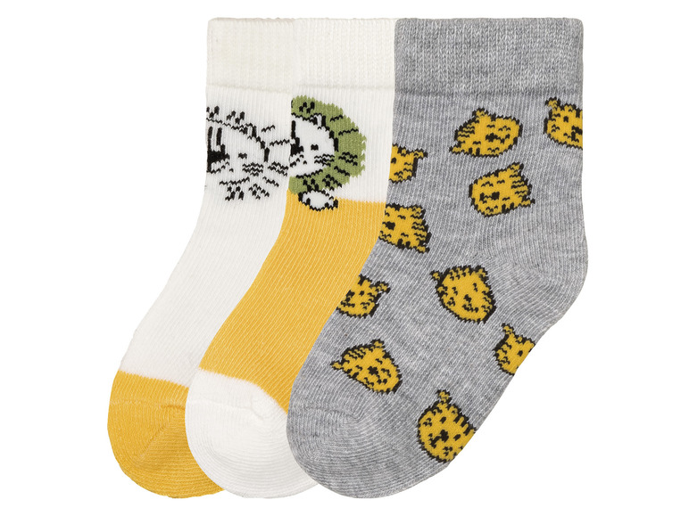 Ga naar volledige schermweergave: lupilu® Set van 3 paar sokken voor baby's - afbeelding 8