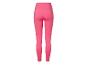 Roze high-waisted sportlegging met een V-vormige naad op de rug.