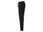 Pantalon cargo noir pour homme avec cordon de serrage à la taille et poches latérales.
