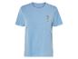 T-shirt bleu clair à motif cocktail brodé.