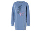 Een lichtblauwe sweatshirtjurk met Donald Duck print.