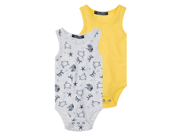 Aller en mode plein écran lupilu® Bodys pour garçons bébés, 2 pièces, en pur coton bio - Photo 16