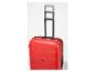 Valise rigide rouge avec poignée télescopique noire et logo Esmara