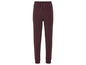 Pantalon de survêtement marron avec taille élastique.