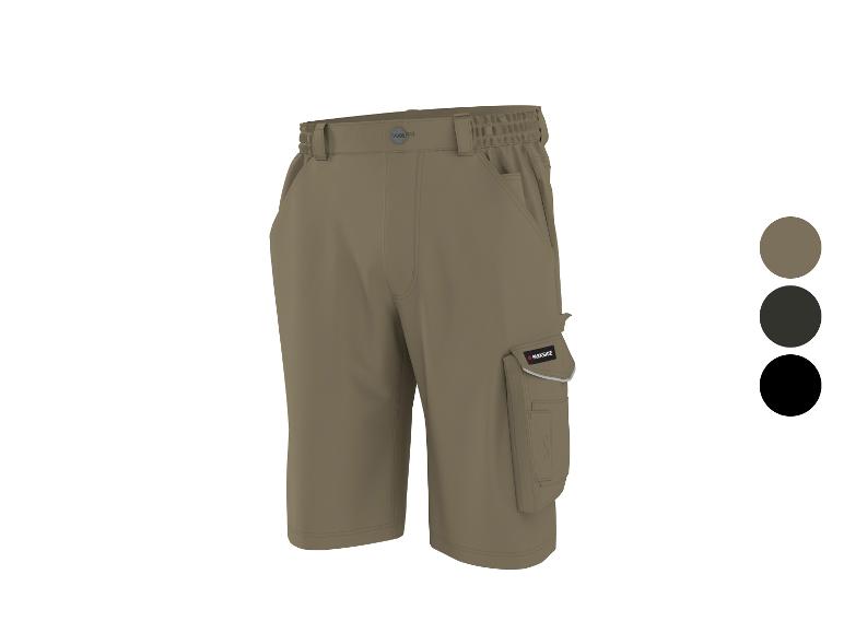 Short cargo PARKSIDE kaki avec taille élastique et poche latérale.