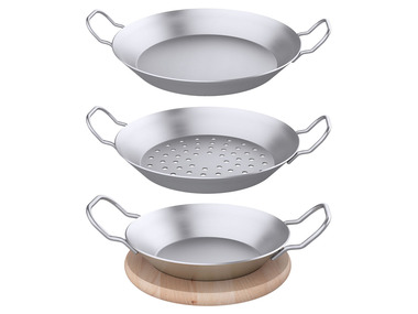 GRILLMEISTER Stalen pan Ø 20/28/32 cm, extreem hittebestendig