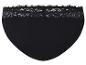 Culotte noire avec dentelle à la taille.