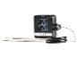 Grill Meister digitale kookthermometer met twee sondes en scherm dat 25°C toont.