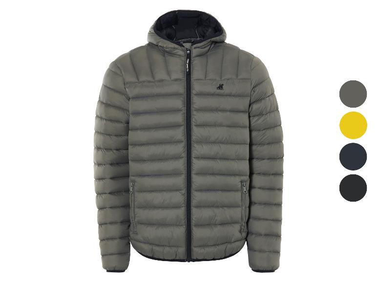 Een groene gewatteerde jas met capuchon van US Polo Assn.