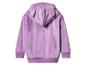 Sweat à capuche en velours violet avec oreilles, vue arrière.