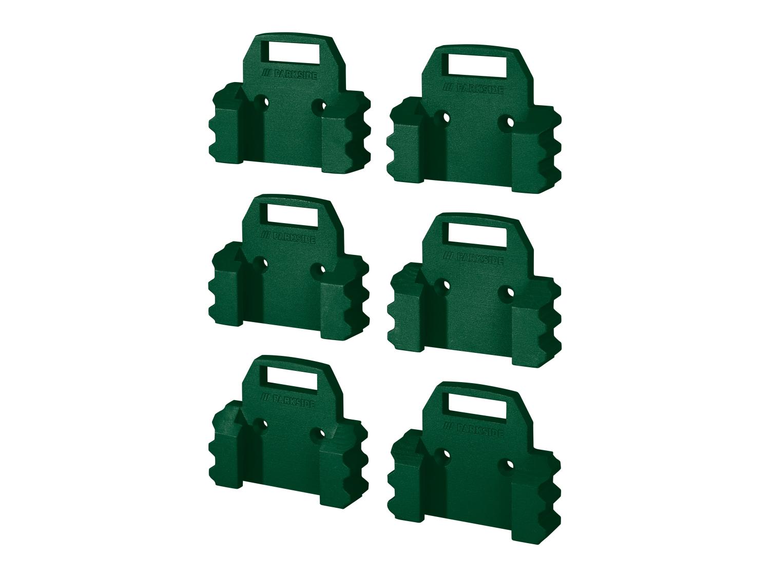 Support Mural 6 Compartiments Pour Batteries Parkside 20V – Organisateur Compact 160x280 Mm, Noir, Fixation Facile