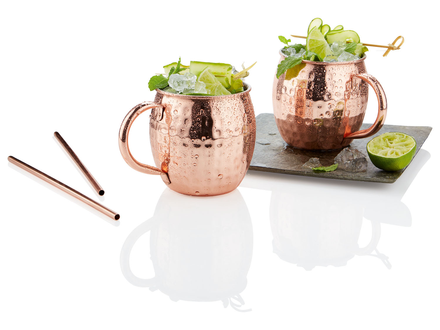 ERNESTO® Set de mugs pour Moscow Mule, 4 pièces