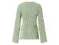 Een lichtgroen longsleeve shirt met gerimpelde stof.
