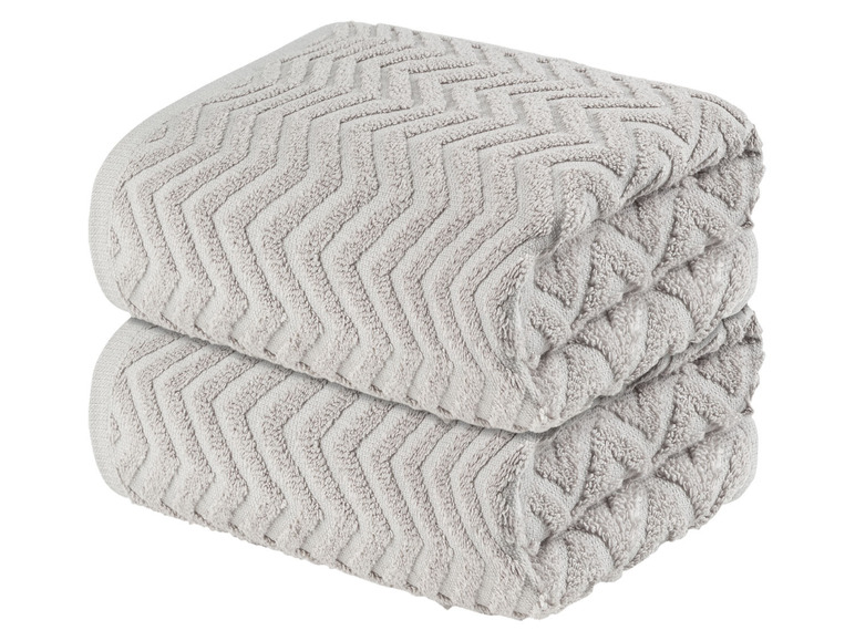 Aller en mode plein écran LIVARNO home Serviette de toilette en éponge, set de 2, 50 x 100 cm - Photo 8