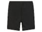 Eenvoudige zwarte shorts, geschikt voor sport of vrije tijd.