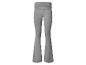 Pantalon de jogging gris avec jambes évasées et taille froncée.
