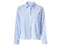 Chemise rayée bleue et blanche à manches longues avec poche