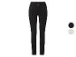 Jean noir pour femme avec bouton et poches, disponible en noir et beige.