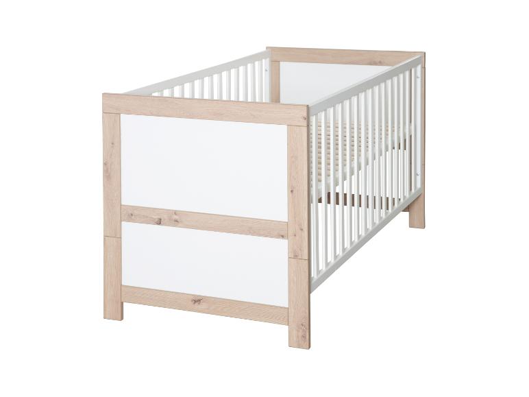 Wit ledikant met houten frame