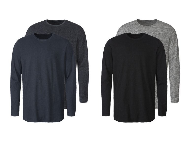 Ga naar volledige schermweergave: LIVERGY® Set van 2 shirts met lange mouwen - afbeelding 1